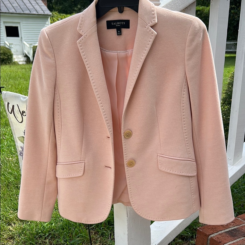 Talbots Pink Blazer Classic Tailored Suit Jacket